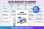 2025 Budget Planner For Canva, a Stationery Template by Shumaya (Thumbnail 1 of 6)