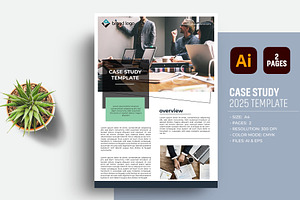Case Study Template, a Stationery Template by Sharifull11