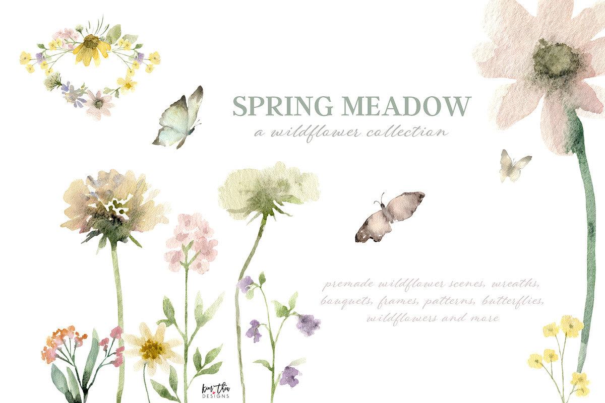 Spring Meadow Wildflower Collection, an Illustration by Kim Thoa Designs (Photo 1 of 9)