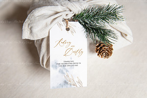 Christmas Gift Tag Mockup