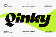 Qinky - Bold Display Font, a Sans Serif Font by NazmulsDesign (Thumbnail 1 of 26)