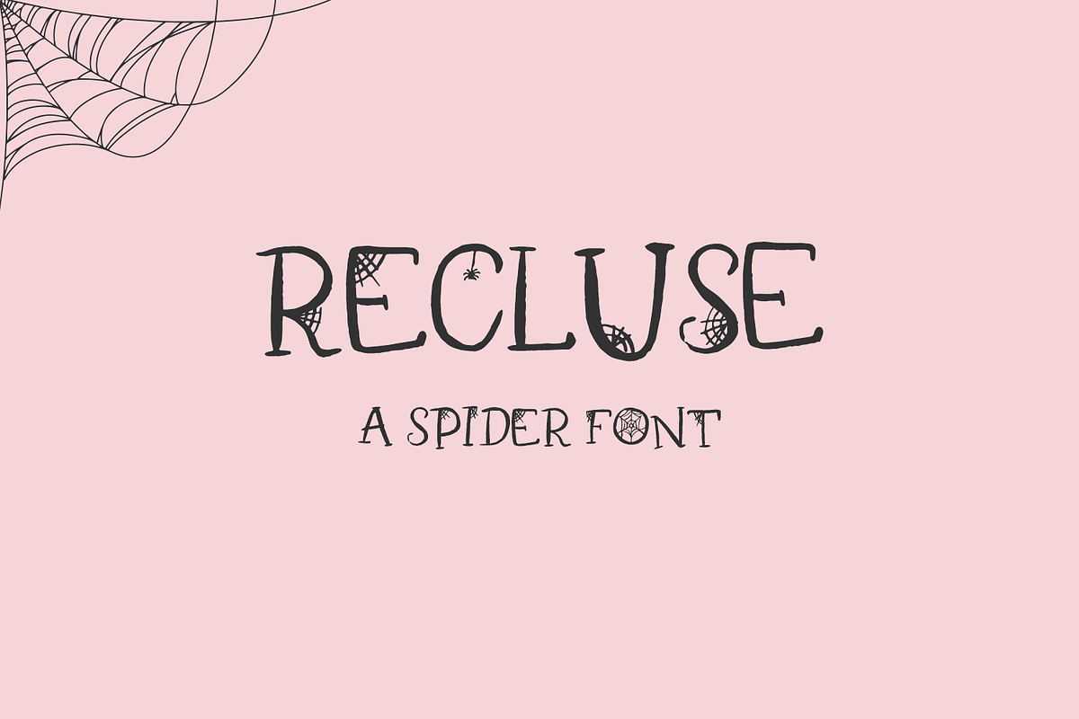 Recluse Spider Font - Halloween Font, a Handwritten Font by Beck McCormick (Photo 1 of 10)