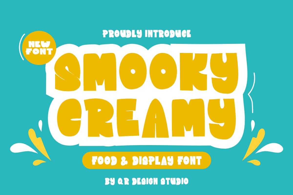 Smooky Creamy - Food & Display Font, a Handwritten Font by QR Design Studio (Photo 1 of 8)