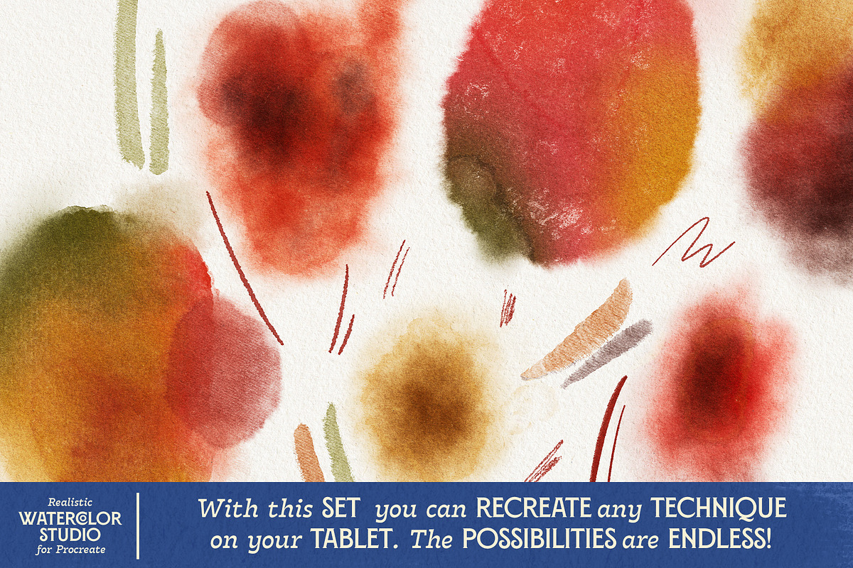 VVDS Realistic Watercolor Studio, a Brush Add-On by Vintage Voyage Supply (Photo 6 of 12)