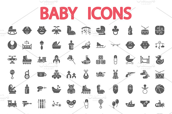 Baby Icons Set.