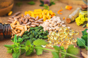 Supplementi and medicinal herbs and, a Food & Drink Photo by yanadjana