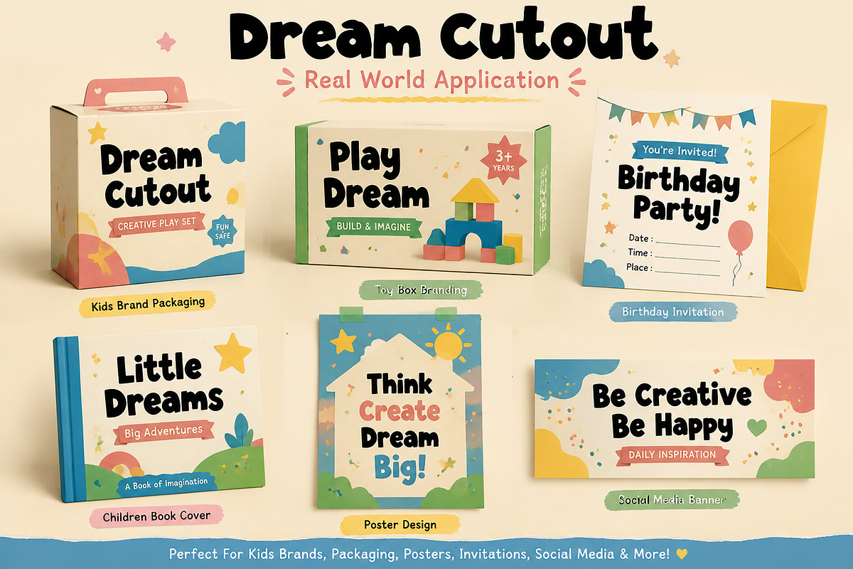 Dream Cutout, a Slab Serif Font by Wow Magic (Photo 4 of 4)