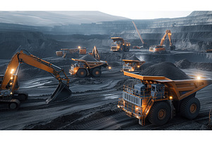 Large open-pit mining operation with, an Abstract Photo by Sergey Kotenev