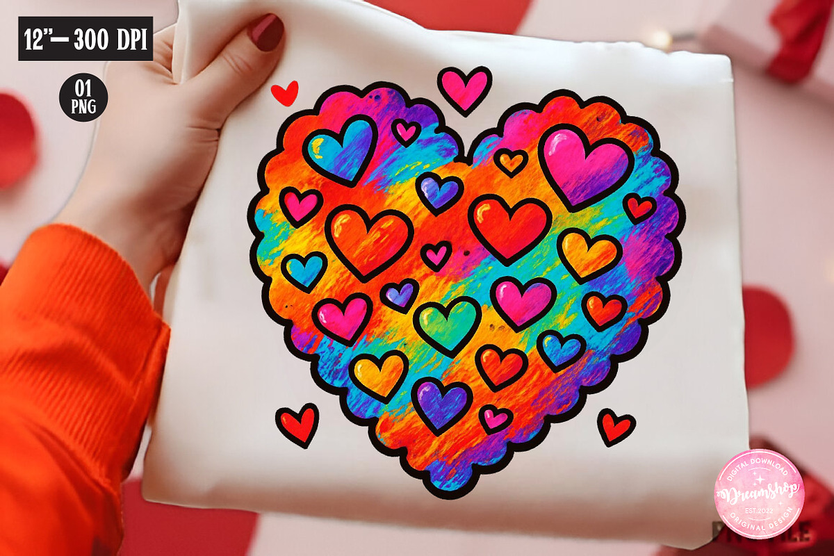 Brushstroke Valentine Heart PNG, an Illustration by CreationArt (Photo 2 of 5)