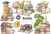 Books clipart bundle, an Education Illustration by Anastasiya Klempach (Thumbnail 1 of 14)
