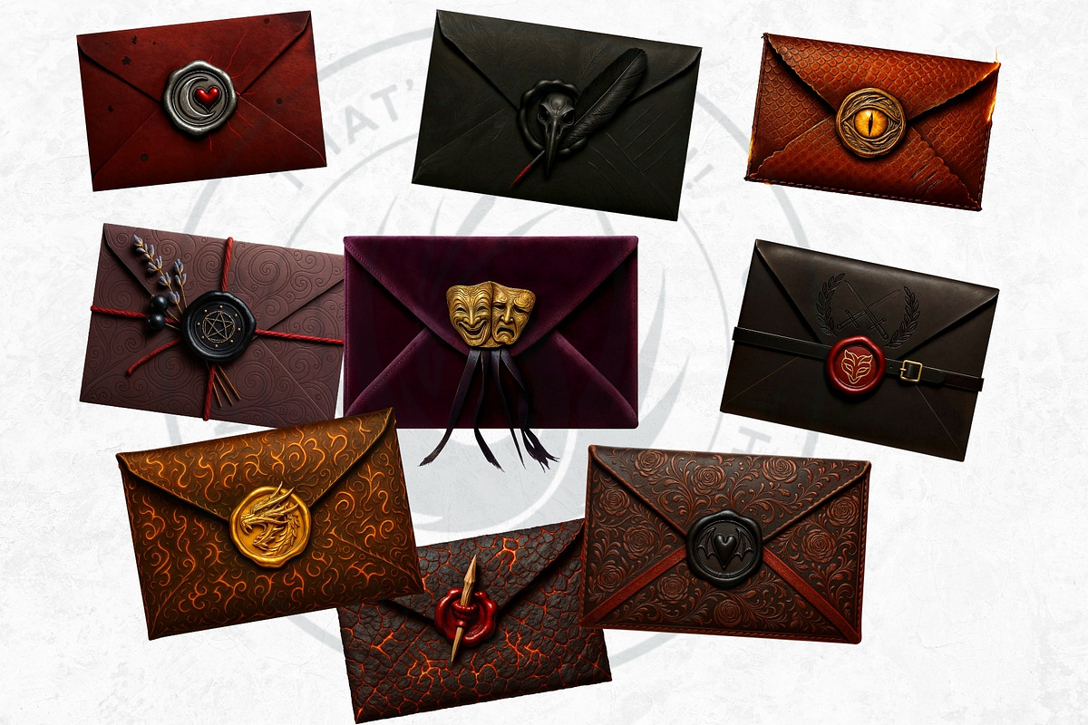 Magic Fantasy Envelopes Cliparts, an Object Illustration by ThatsDesignArt (Photo 5 of 10)