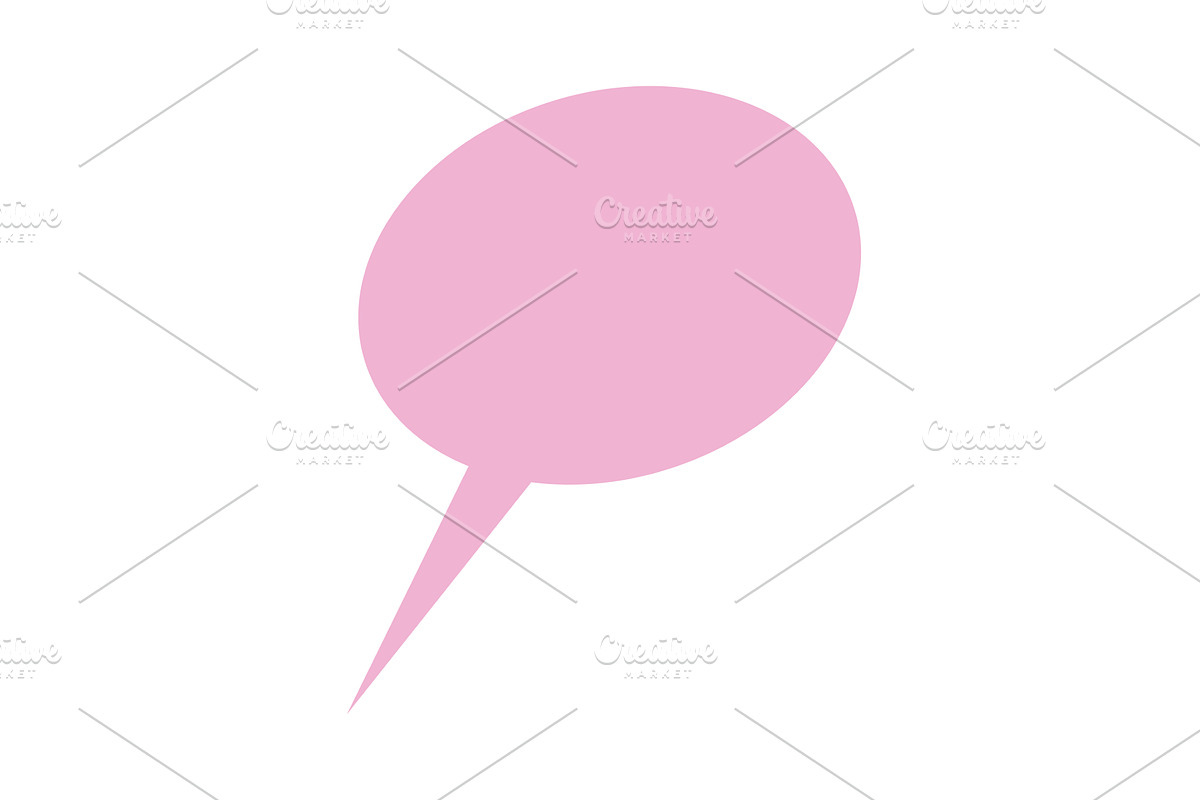 A Colorful Pink Speech Bubble, an Illustration by Things for designers