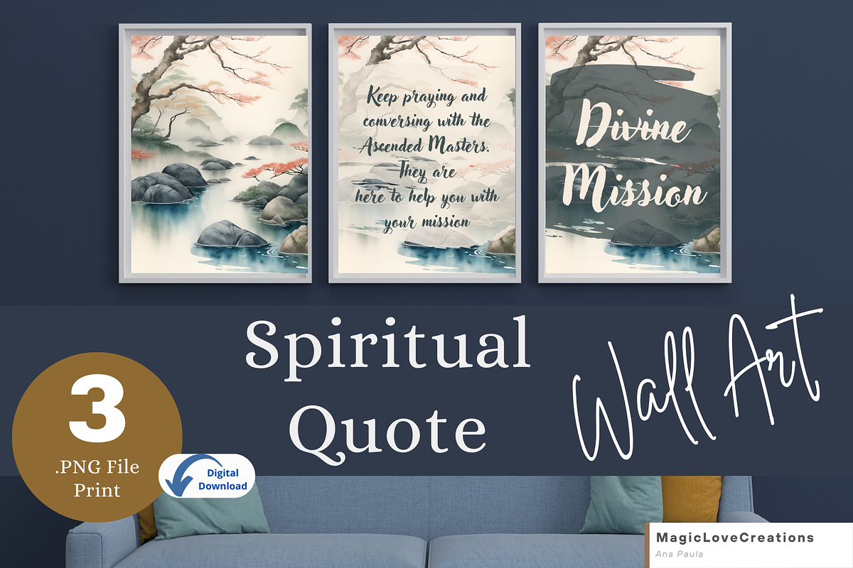 Spiritual Positive Quote Print Wall, a Poster Template by MagicLove Creations (Photo 1 of 10)