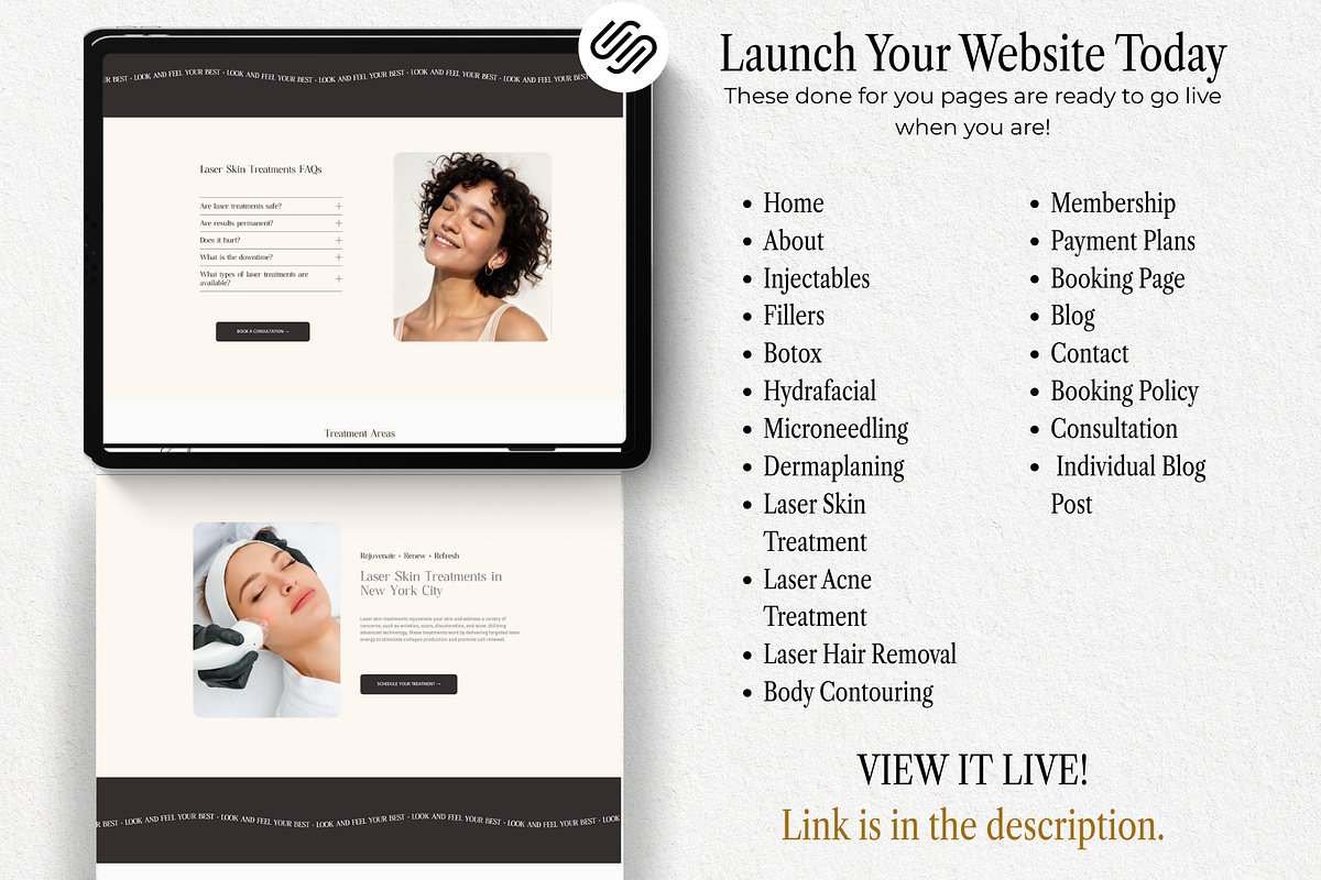 Medspa Aesthetician Website Design, a Squarespace Template by HAYAG Creatives (Photo 7 of 9)