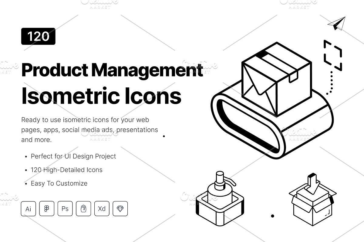 Isometric Product Management Icons, an Icon by Vectors Market (Photo 1 of 6)