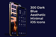 300 Dark Blue Minimal iOS Icon Pack, an Icon by A Good Design Studio (Thumbnail 1 of 5)