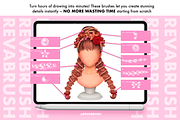 Procreate Hair Anime Outline brushes, a Brush Add-On by Revabrush (Thumbnail 8 of 9)