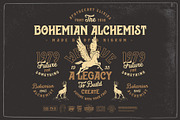 Bohemian Alchemist 5 Font + 15 Badge, a Script Font by Opus Nigrum (Thumbnail 5 of 17)