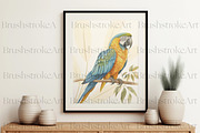 Parakeet Clipart, Macaw Parrot PNG, an Animal Illustration by BrushstrokeArtGB (Thumbnail 7 of 9)