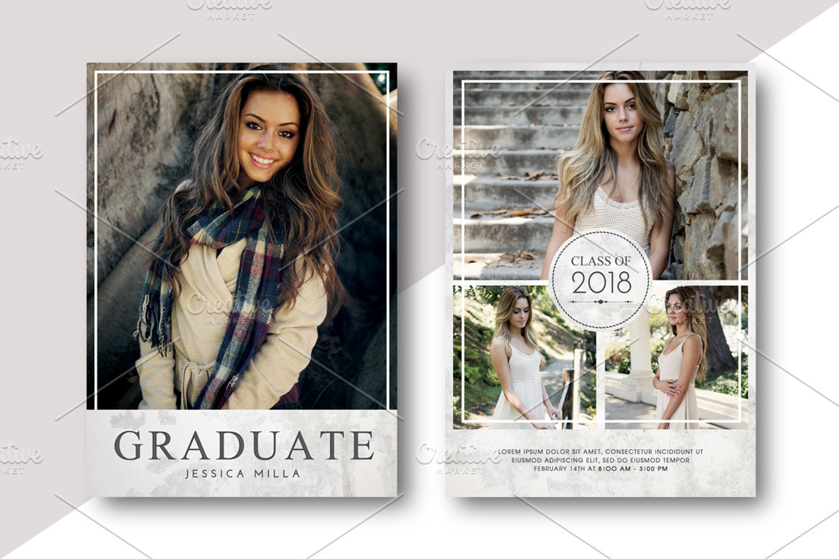 Graduation Card Template, a Card Template by AyumaDesign (Photo 1 of 3)