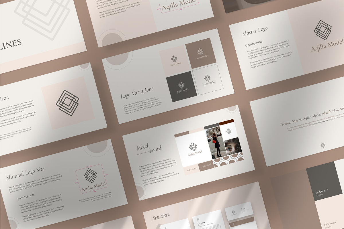 Aqilla – Fashion Brand Guidelines, a Presentation Template by Rukuru Studio (Photo 4 of 7)