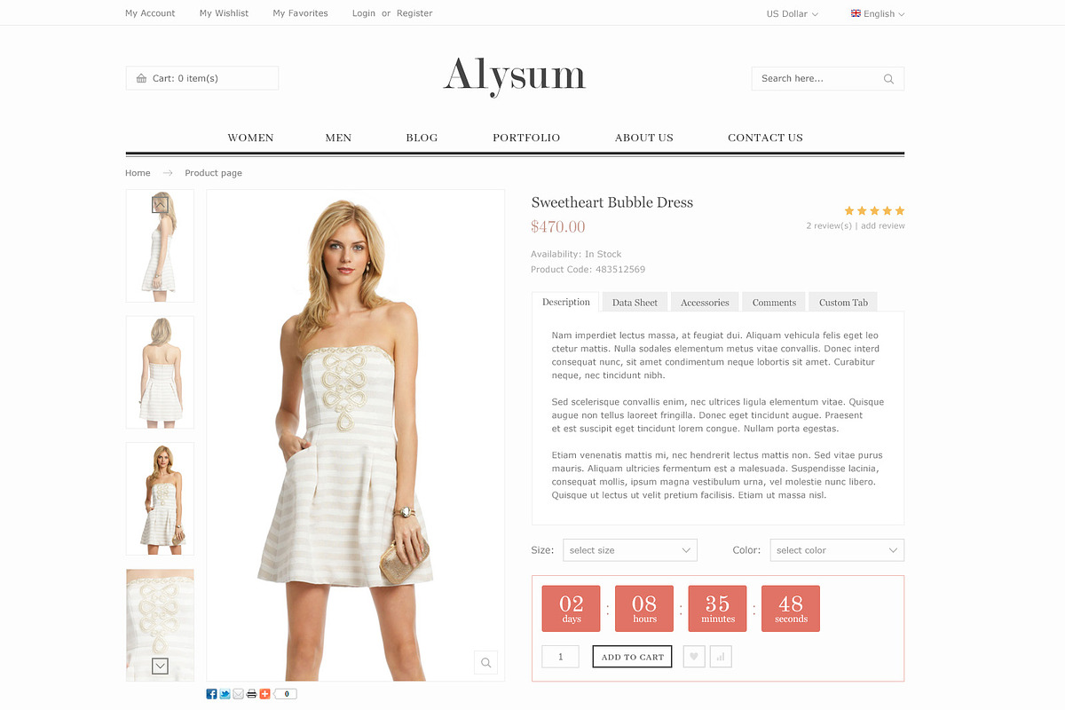 Alysum - eCommerce PSD template, a Websites & App Template by Promokit (Photo 10 of 30)