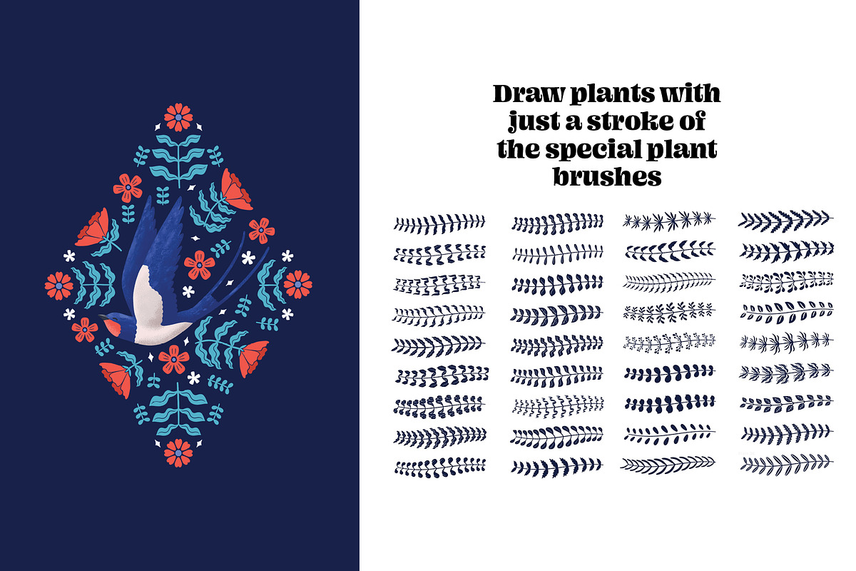 Swallow Birds Creator for Procreate, a Brush Add-On by Pencil Twist (Photo 4 of 11)