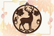 Autumn Deer Laser Cut SVG, an Object Graphic by DreamPrint404 (Thumbnail 2 of 3)