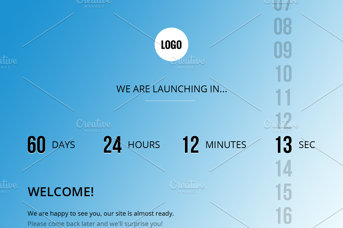 Creative Coming Soon Template PSD, a Websites & App Template by DesignMarket (Photo 8 of 10)