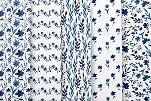 Classic Blue Floral Patterns