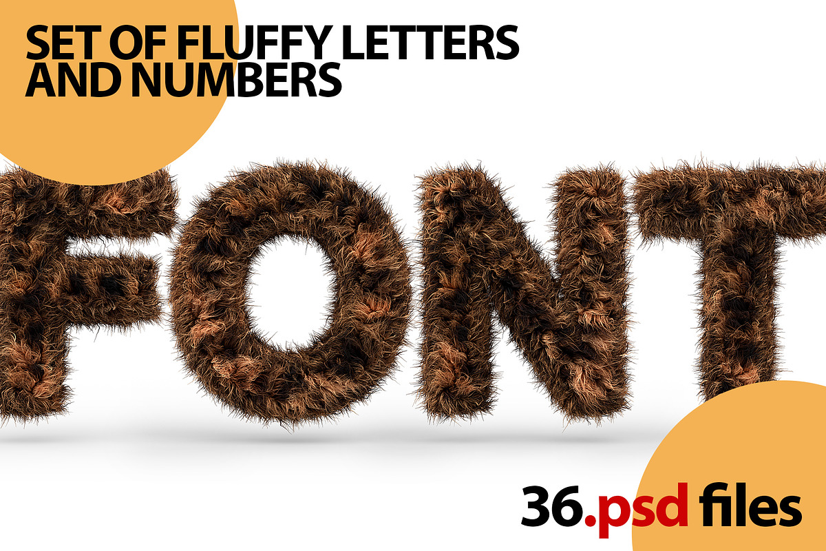 Uppercase fluffy and furry font LEO, a Background Graphic by 3D Graphics Shop