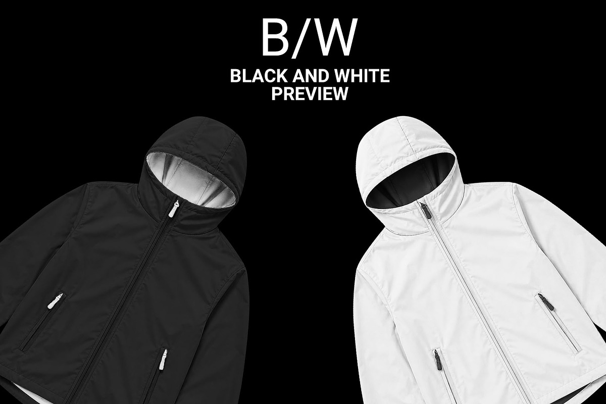 Windbreaker Jacket Mockup V1, a Hoody Mockup by yalanois (Photo 2 of 5)