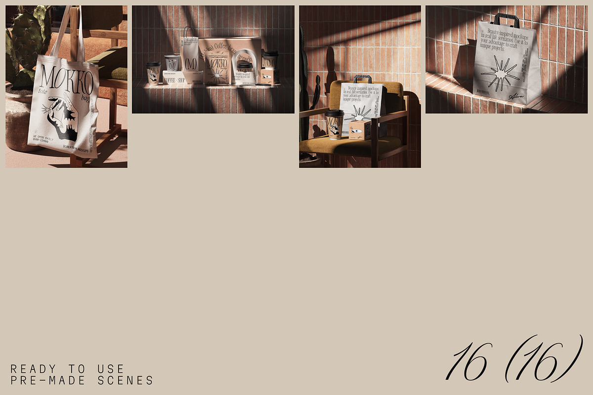 MOKKO - Coffee branding mockups, a Packaging Mockup by Creatoom (Photo 8 of 14)