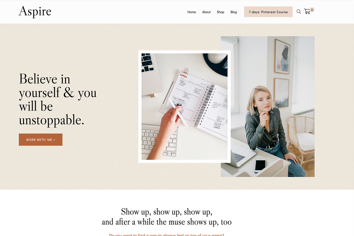 Aspire WordPress Theme, a WordPress Template by KOBA themes (Photo 1 of 6)