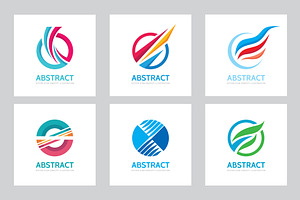 Abstract Circle Vector Logo Set