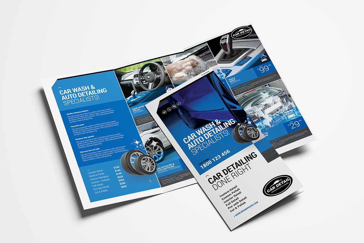Car Detailing Trifold Brochure, a Brochure Template by BrandPacks (Photo 1 of 4)