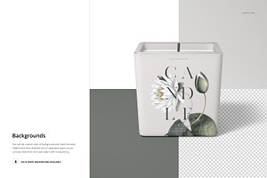 Frosted Glass Candle Mockup Set