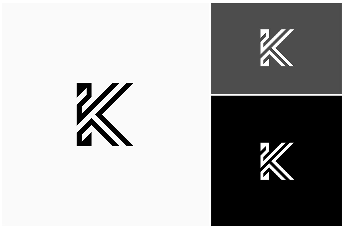 Letter K Geometric Line Logo, a Branding & Logo Template by ika trisiana (Photo 1 of 2)