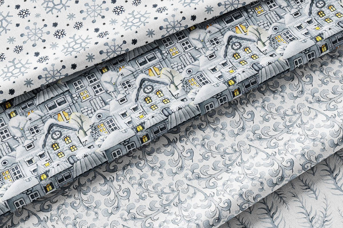 Winter House Christmas Digital Paper, a Pattern Graphic by Artmanata (Photo 10 of 10)