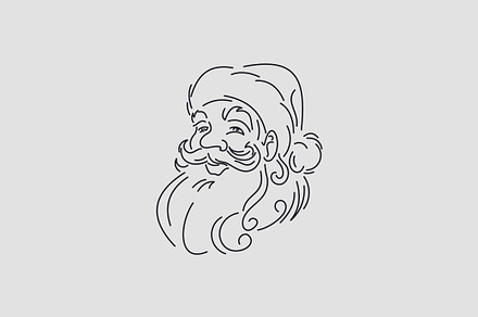 Santa Claus Head Line logo, a Branding & Logo Template by yanuart