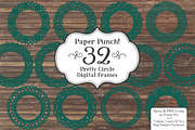 Emerald Green Lace Frame Vectors, an Illustration by Amanda Ilkov (Thumbnail 3 of 5)