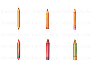 Color Pencil Clipart, Colored Pencil, an Education Illustration by BrushstrokeArtGB (Thumbnail 5 of 9)