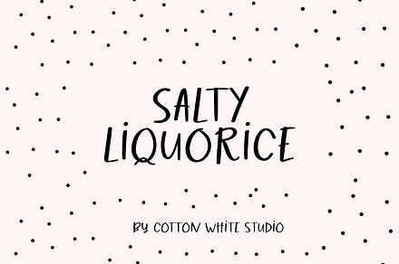 Salty Liquorice Font