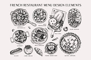 French Cuisine. Vector Food & Drinks, a Food Illustration by Yevheniia (Thumbnail 3 of 11)