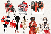 Black Friday's Black & Red Clipart, an Illustration by NadiaTheronArt (Thumbnail 4 of 5)