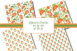 Orange Bohemian Pattern Pack