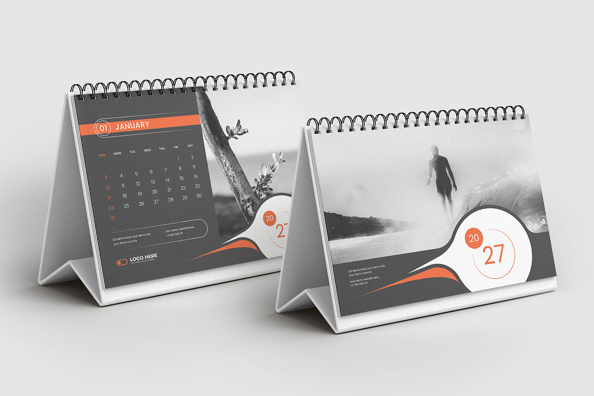 2027 Desk calendar, a Stationery Template by Tanmoy Topu (Photo 3 of 4)