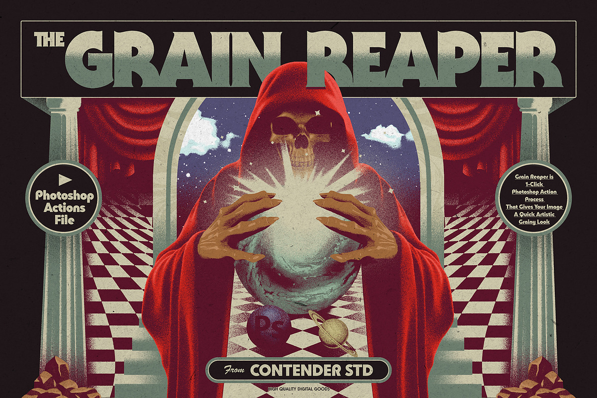 The Grain Reaper Photoshop Actions, an Action Add-On by Contender Studio (Photo 1 of 7)