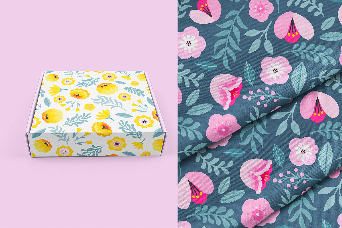 Vivid flowers clipart. Vector set., a Background Graphic by ElenKoss (Photo 7 of 11)