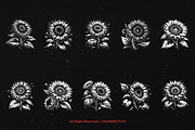 10 Bundle Dark Art Sun Flower, an Illustration by Morspective (Thumbnail 6 of 7)